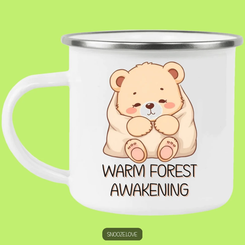 Funny Bear Cub Camping Mug: Cozy Campfire Companion Funny Gift
