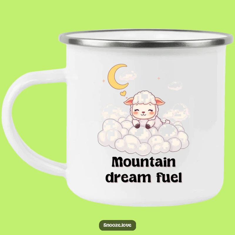 Funny Sheep Dream Camping Mug: Whimsical Campfire Companion Funny Gift