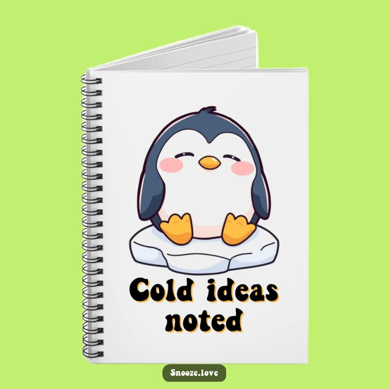 Funny Penguin Dozing Notebook: Jot Down Notes with Arctic Calm Funny Gift