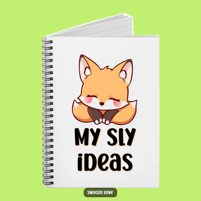Funny Fox Rest Notebook: Jot Down Peaceful Ideas Funny Gift
