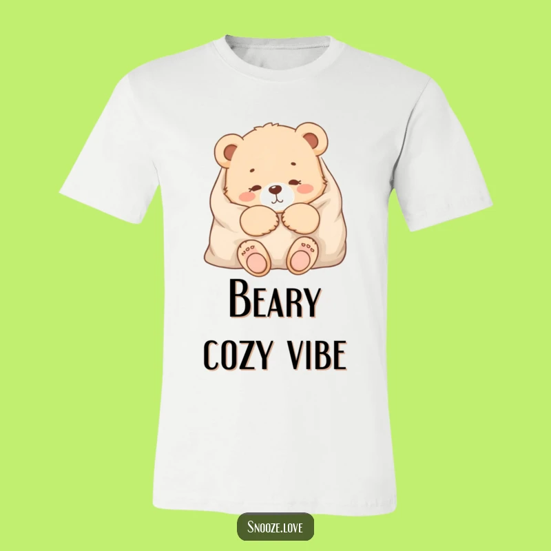 Funny Bear Cub Snuggle Tee: Wearable Warmth Funny Gift